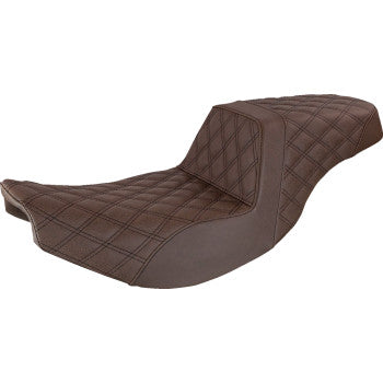 Saddlemen Step-Up Seat - Full Lattice Stitch - Brown - Indian