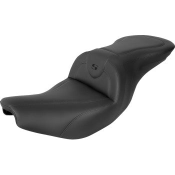 Saddlemen RoadSofa™ Seat - without Backrest - Black w/ Black Stitching