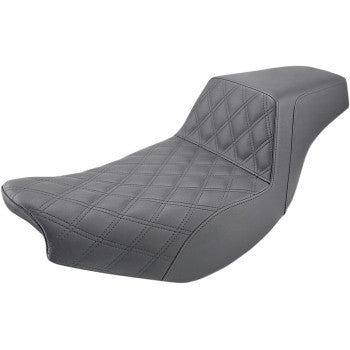 Saddlemen Step-Up Seat - Front Lattice Stitch/Rear Smooth - Black - Indian