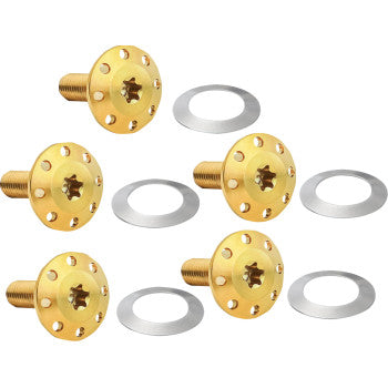 Arlen Ness Holeshot Front Floating Brake Rotor Bolt Kit (Gold 5 Pack)