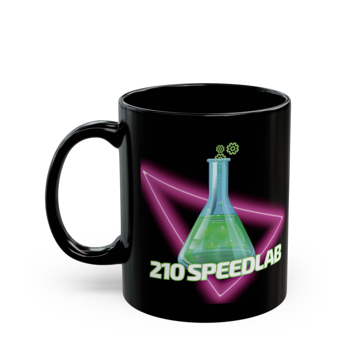 Caffeine Is My Race Fuel Black Mug