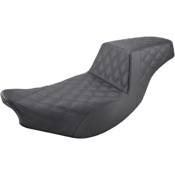 Saddlemen Step-Up Seat - Full Lattice Stitch - Black - Indian