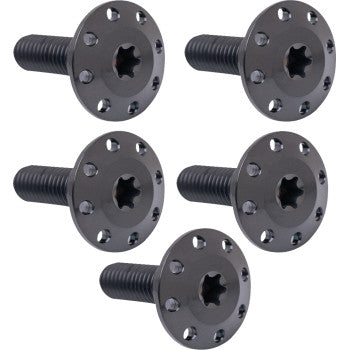 Arlen Ness Holeshot Front Floating Brake Rotor Bolt Kit (black 5 Pack)